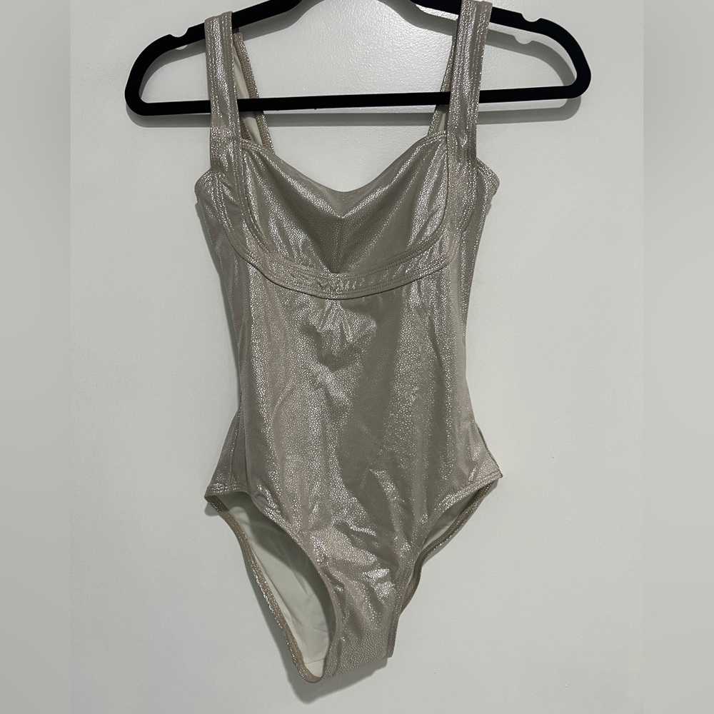 Solid & Striped CAMILLE metallic one piece bathing suit